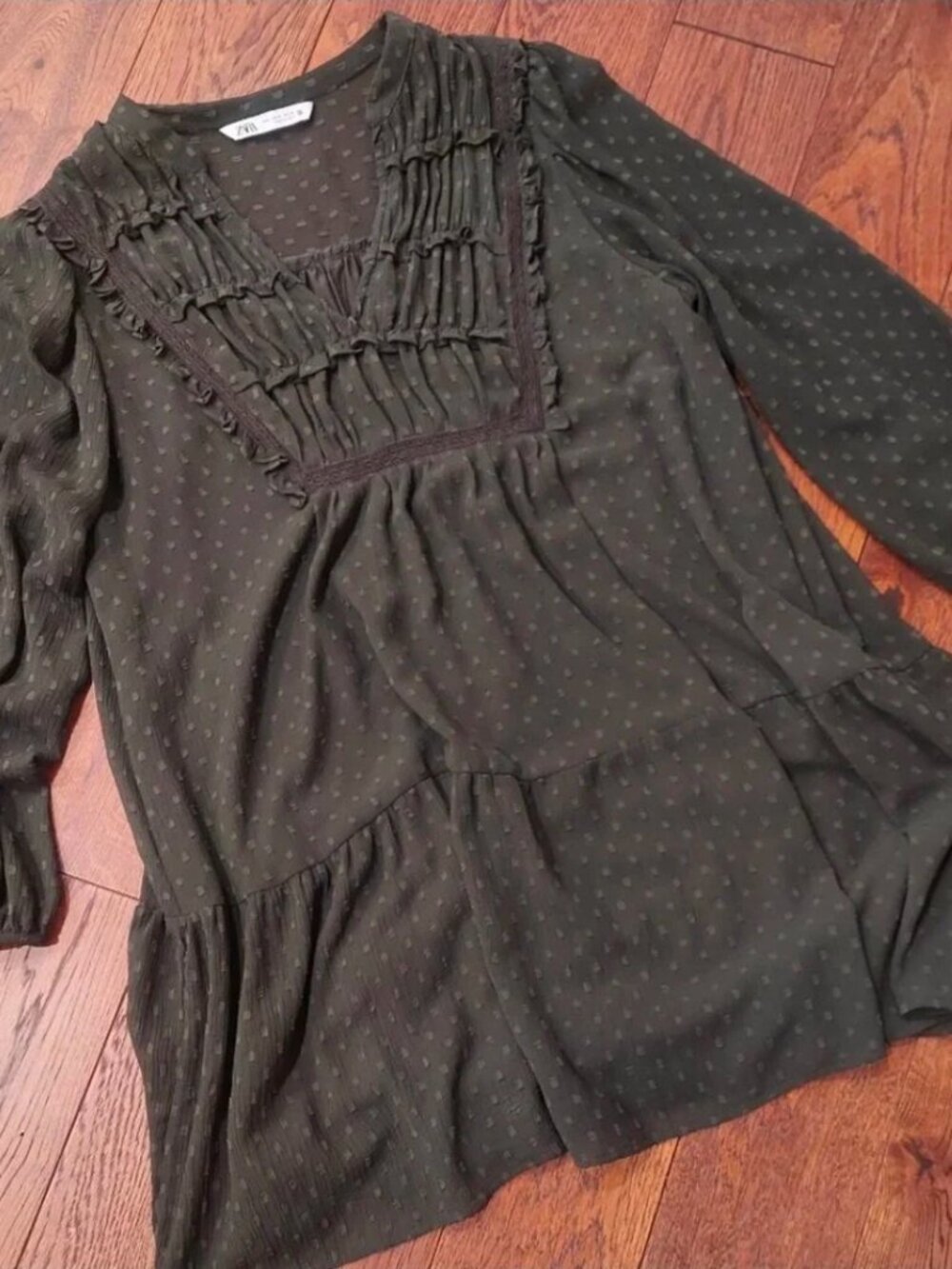 Zara green mini dress